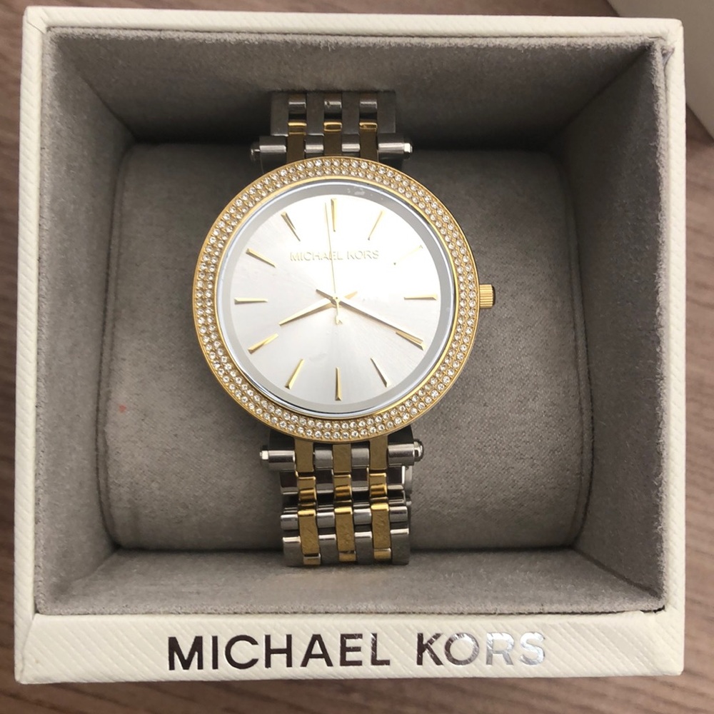 Michael Kors darci two tone bracelet watch